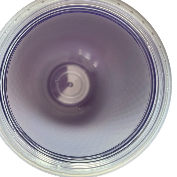 Authentic Starbucks 2021 Holiday Studded Icy White/Purple Tint Plastic Tumbler - Picture 7 of 7